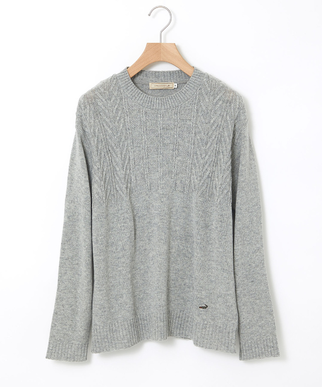 ウールブレンド 地柄 ニット【一部店舗限定】