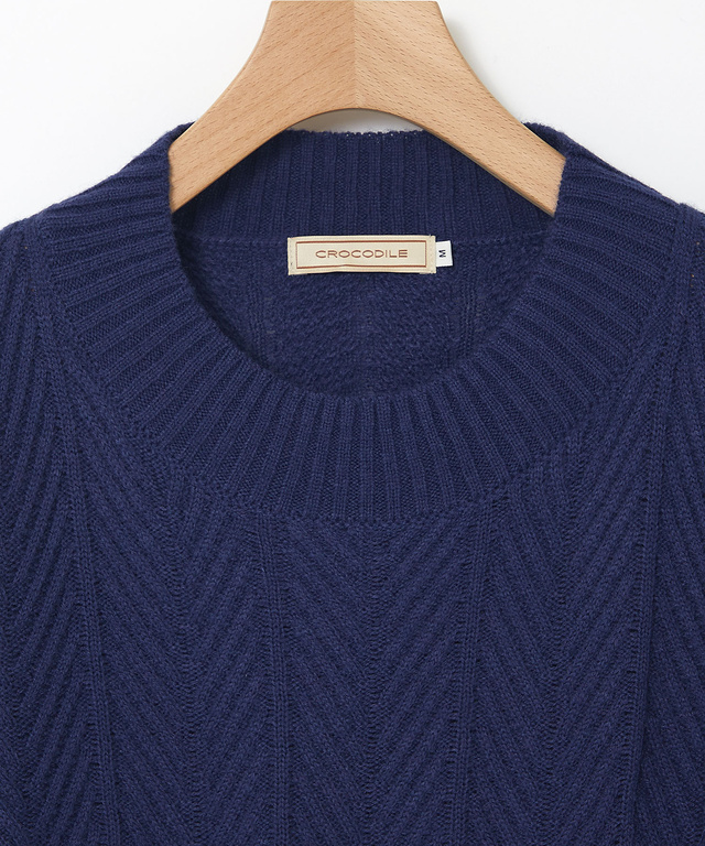 ウールブレンド フレア ニットチュニック【一部店舗限定】