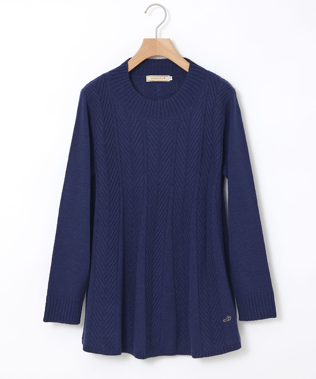 ウールブレンド フレア ニットチュニック【一部店舗限定】