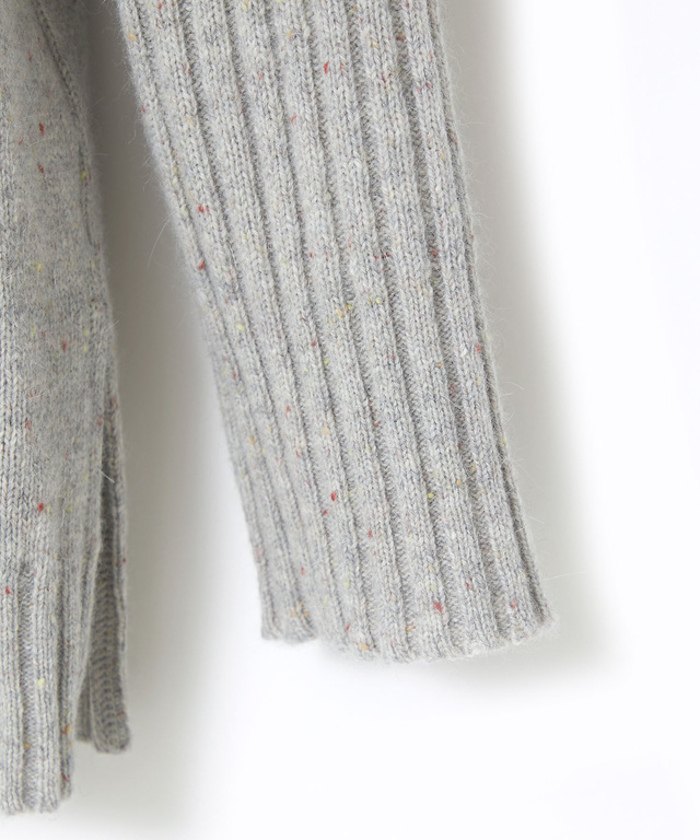 ハイネック ネップ ニットチュニック【手洗いOK】【オンラインショップ限定】