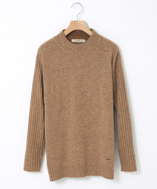 ハイネック ネップ ニットチュニック【手洗いOK】【オンラインショップ限定】