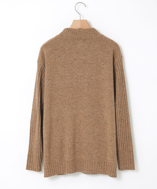 ハイネック ネップ ニットチュニック【手洗いOK】【オンラインショップ限定】