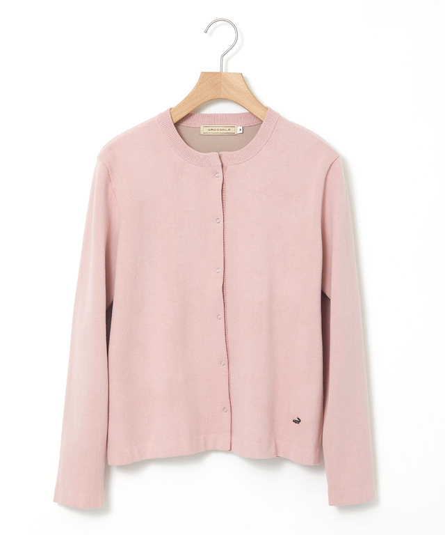 ダブルジャカード ニット カーディガン【手洗いOK】