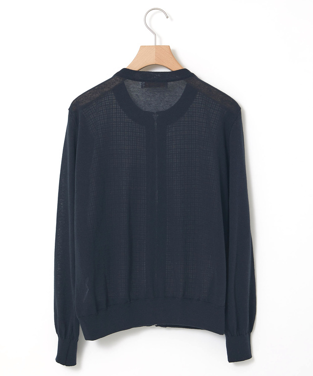 クロコダイルタータン ジップ カーディガン