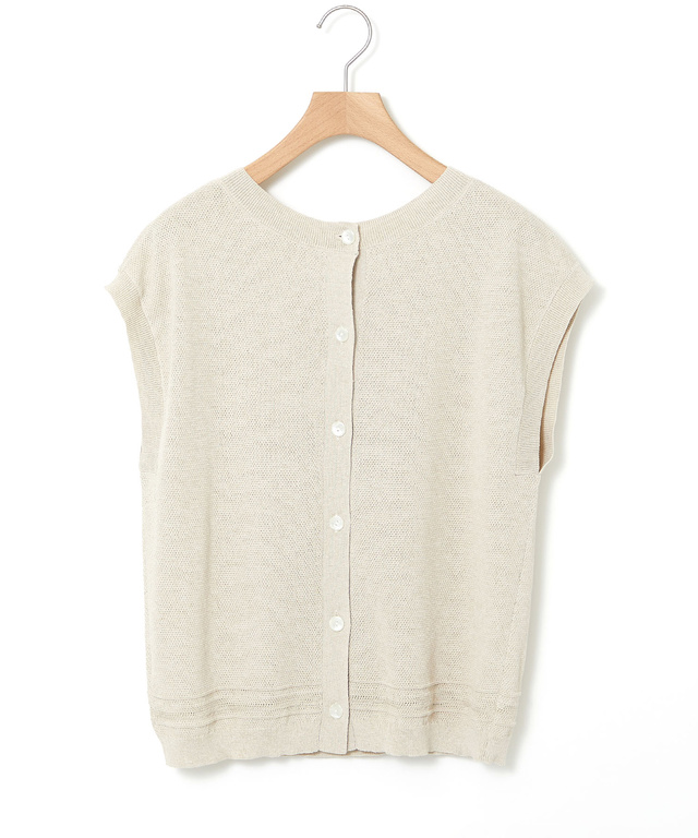 リネンブレンド 2WAY ニットベスト