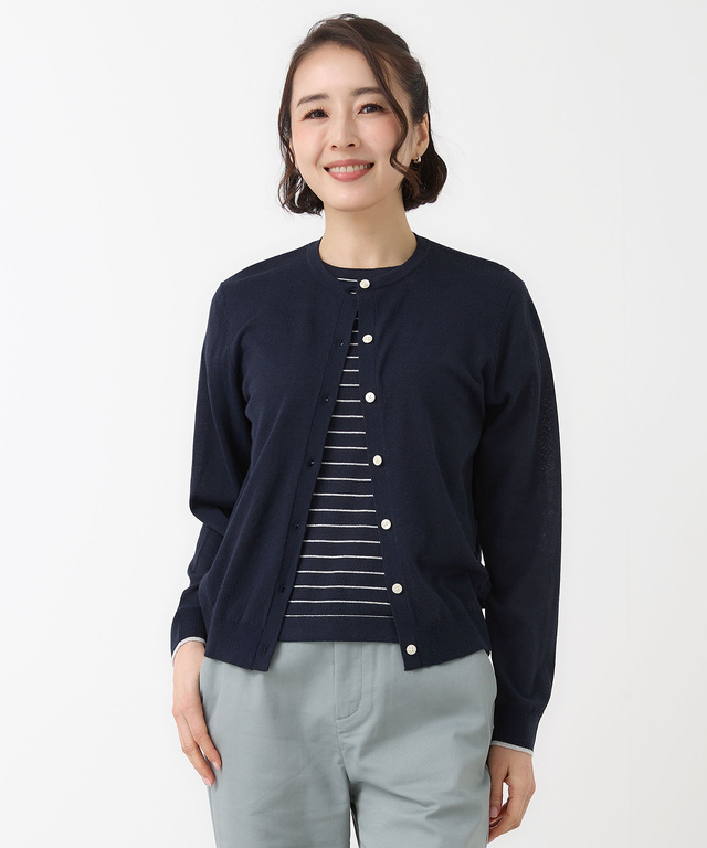 コットンブレンド ツイン ニット【手洗いOK】【オンラインショップ・一部店舗限定】