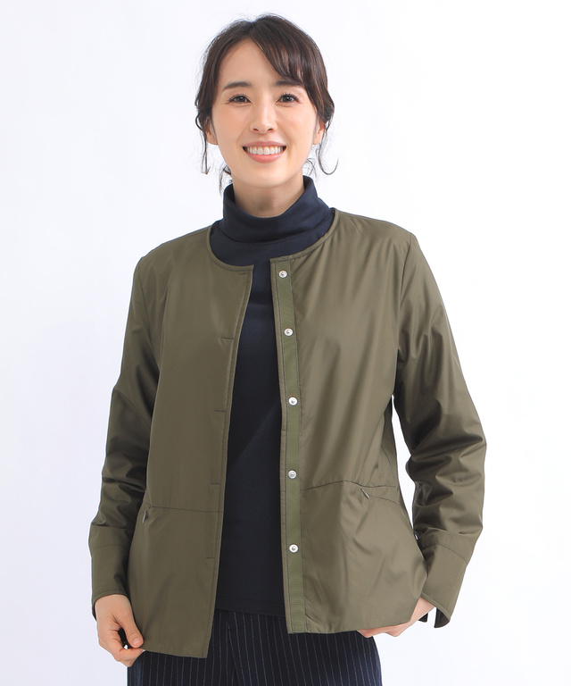 ノーカラーライトジャケット【オクタ(R)使用】【撥水加工】