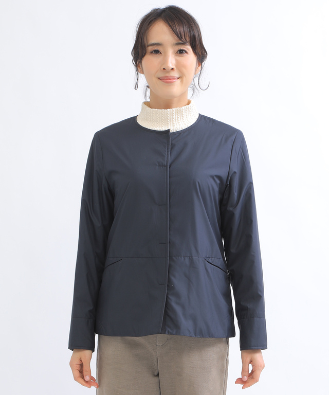 ノーカラーライトジャケット【オクタ(R)使用】【撥水加工】