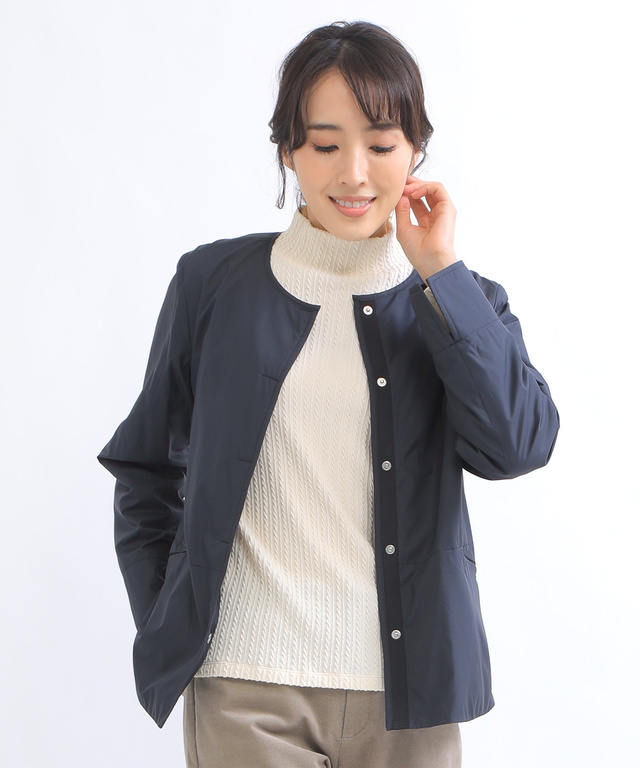 ノーカラーライトジャケット【オクタ(R)使用】【撥水加工】