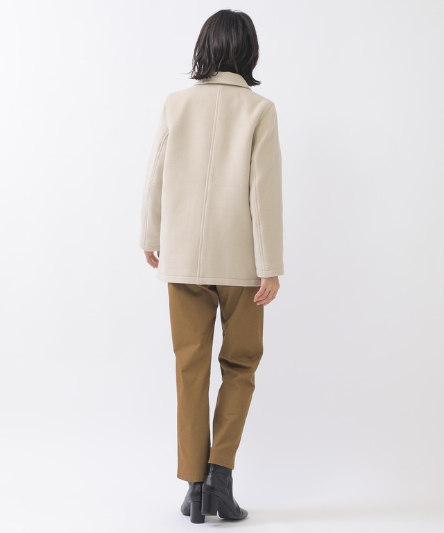 ウールライク ラウンドカラー ジャケット