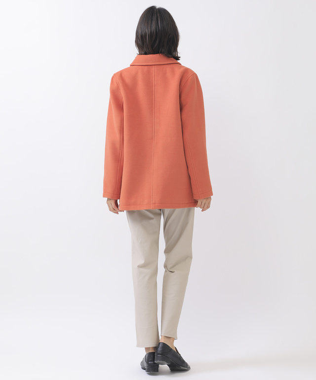 ウールライク ラウンドカラー ジャケット