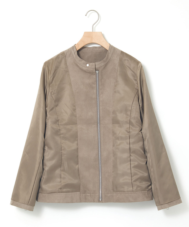 微起毛 バンドカラー ジャケット