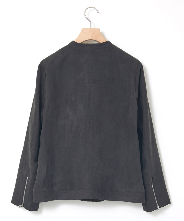 微起毛 バンドカラー ジャケット