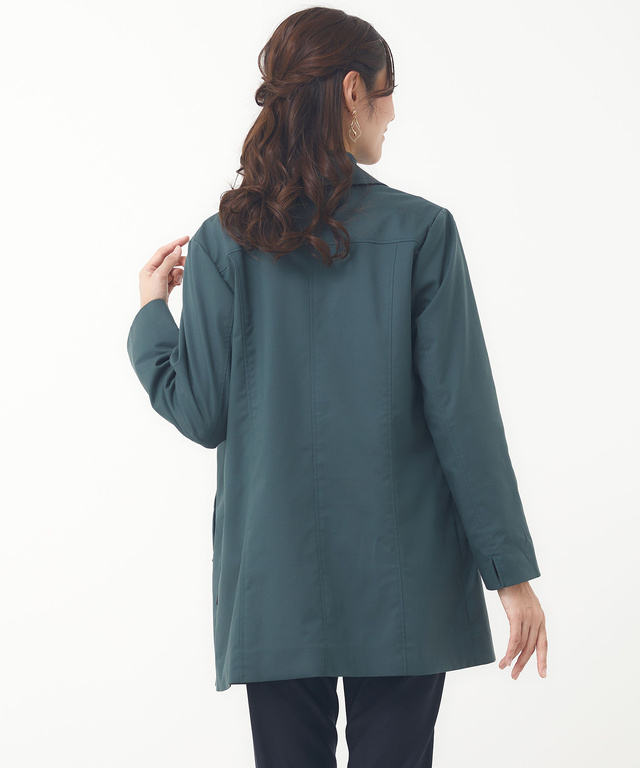 コットンライク ステンカラーコート