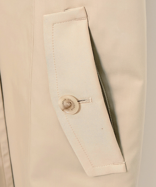 コットンライク ステンカラーコート