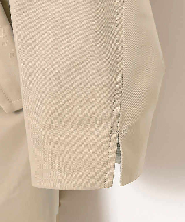 コットンライク ステンカラーコート