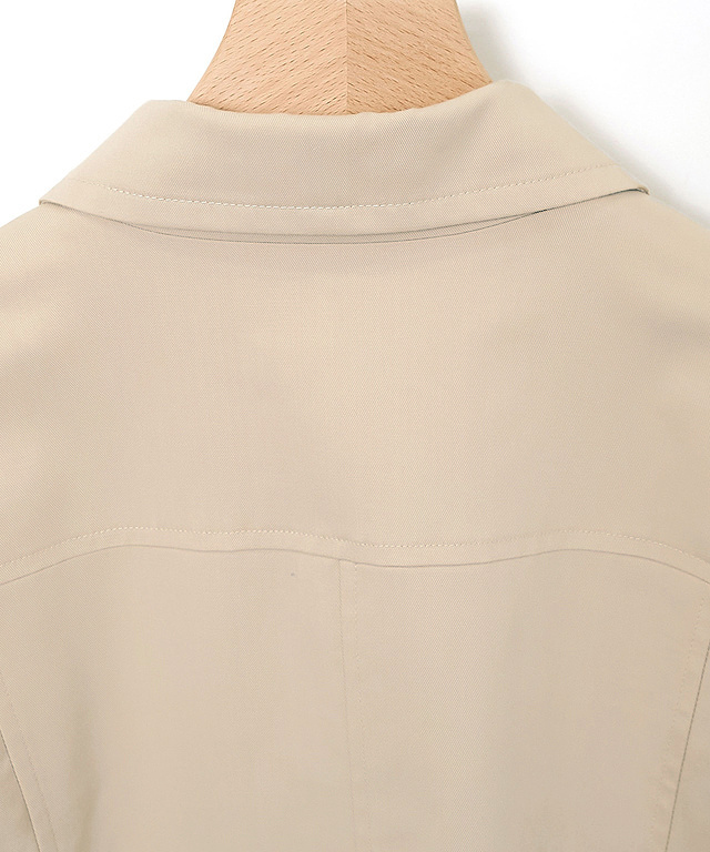 コットンライク ステンカラーコート