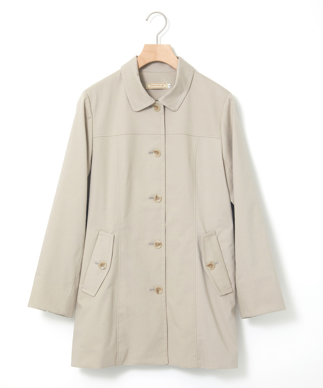 コットンライク ステンカラーコート