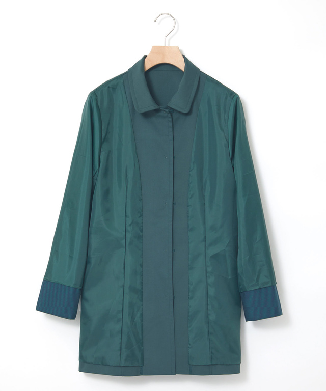 コットンライク ステンカラーコート