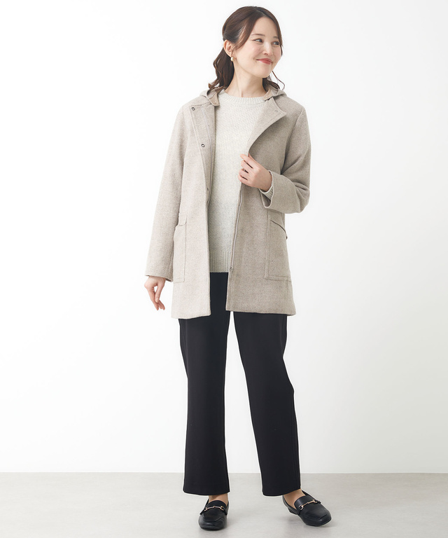 ファインウール ミドル丈コート