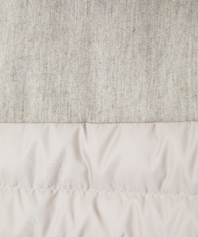 フード付き 切り替えデザイン ダウンコート