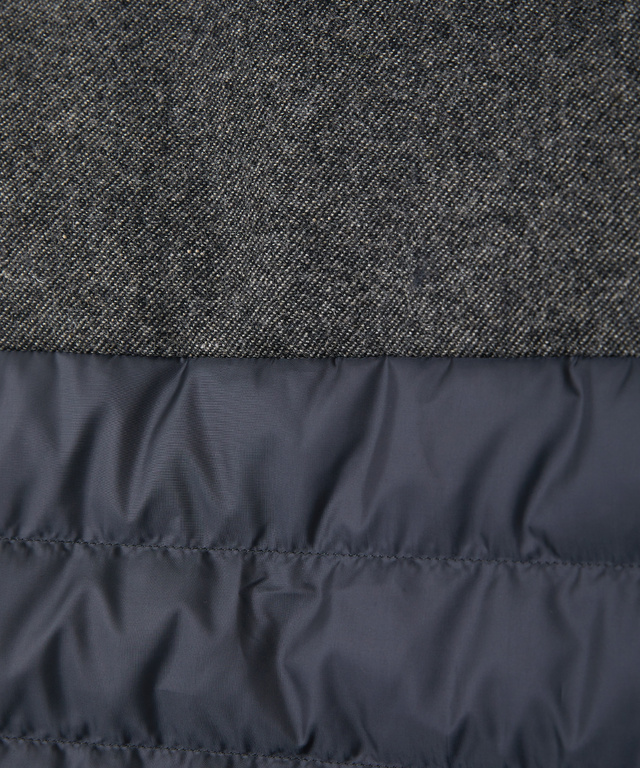 フード付き 切り替えデザイン ダウンコート