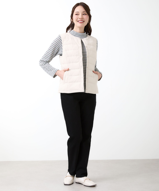 ノーカラー ダウン ベスト【一部店舗限定】