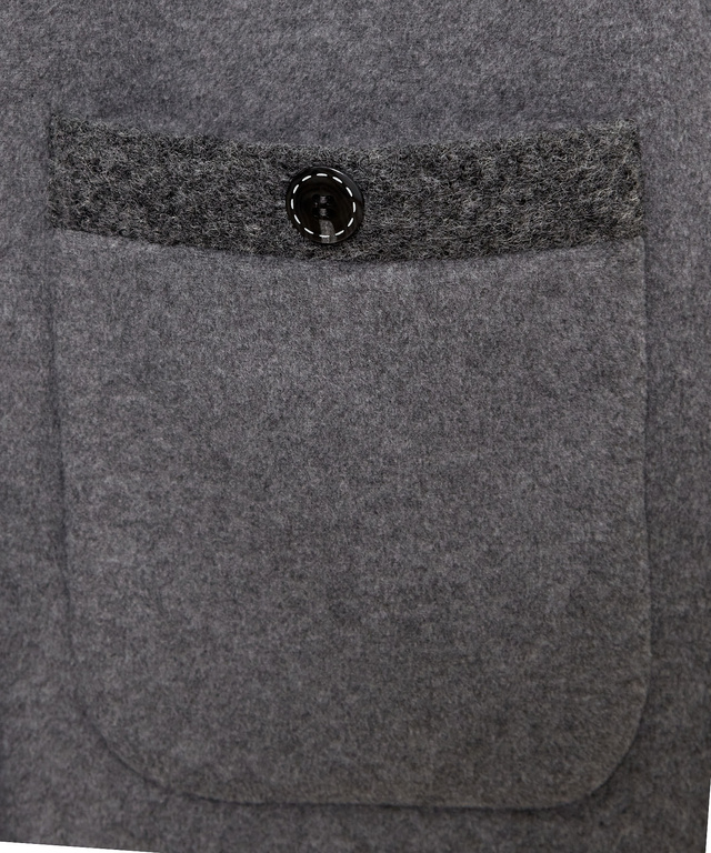 中綿 ノーカラー ジャケット