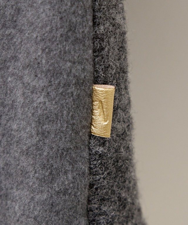 中綿 ノーカラー ジャケット