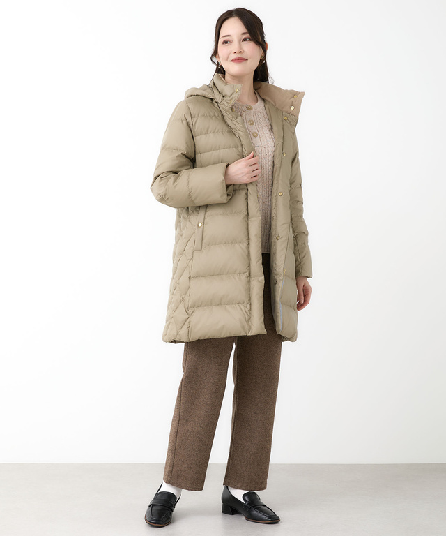 バイアスステッチ ロングダウン【撥水加工】