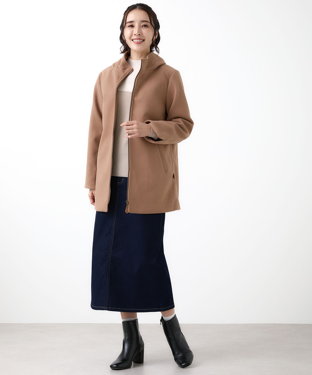 ウールライク ミドル丈 コート【一部店舗限定】