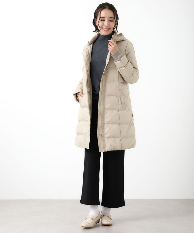 タフタダウン ロング コート【撥水加工】【一部店舗限定】