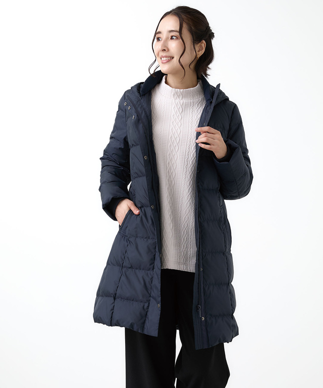 タフタダウン ロング コート【撥水加工】【一部店舗限定】