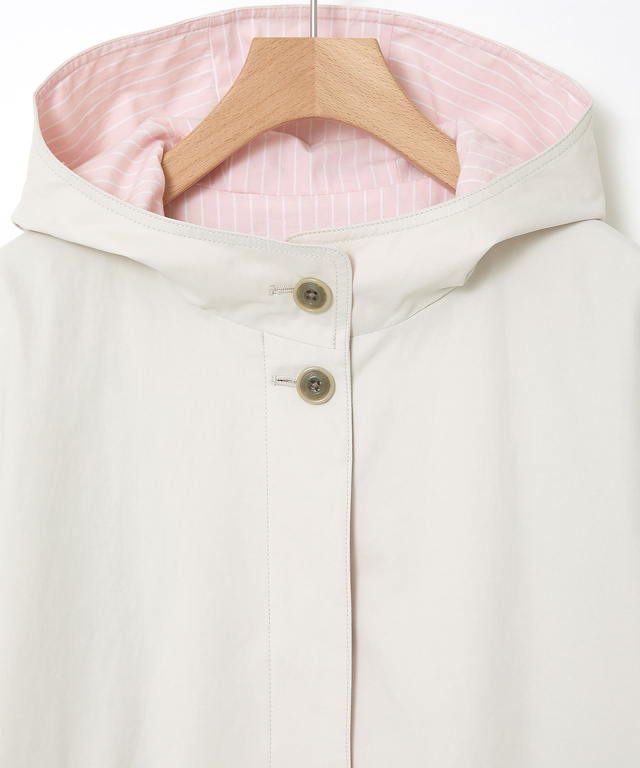 ストライプ バイカラー コート