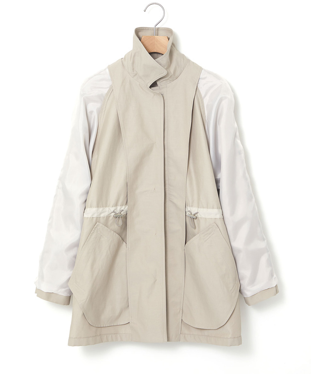 スピンドル付き ステンカラーコート