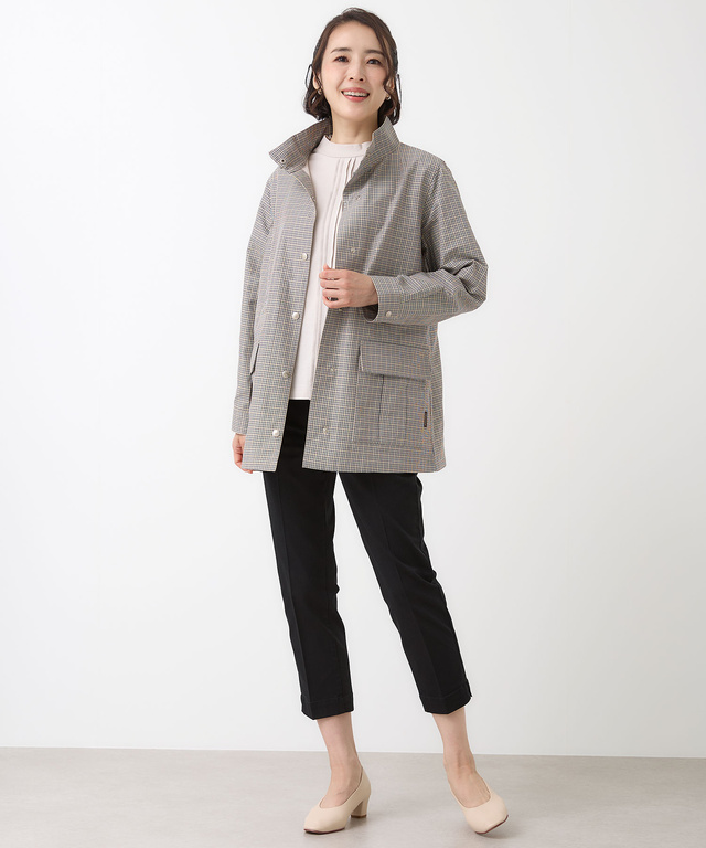 ブルームタータン ミドル丈 コート【手洗いOK】