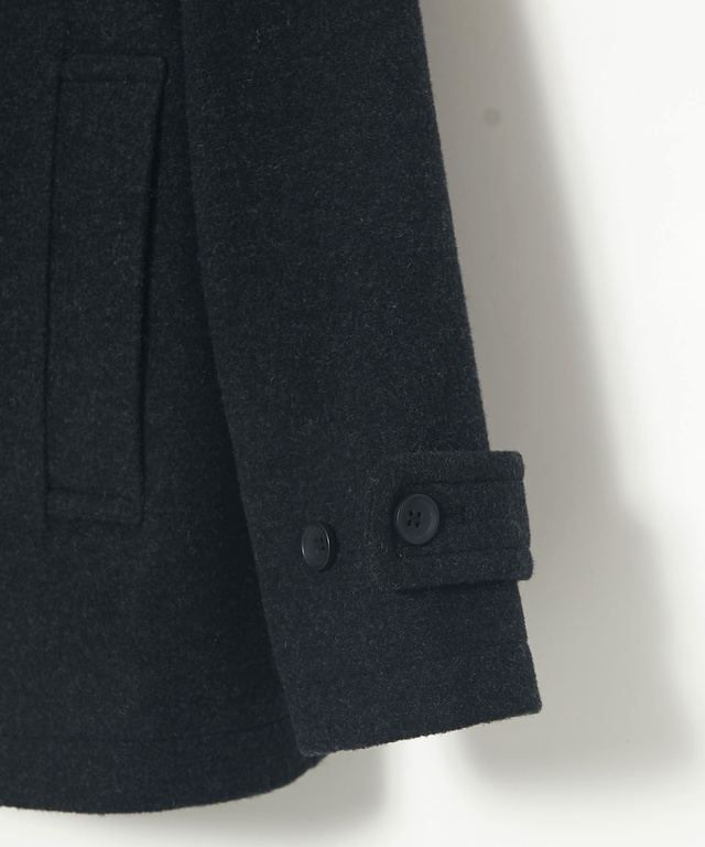 ウールブレンド ショート丈 ダッフルコート