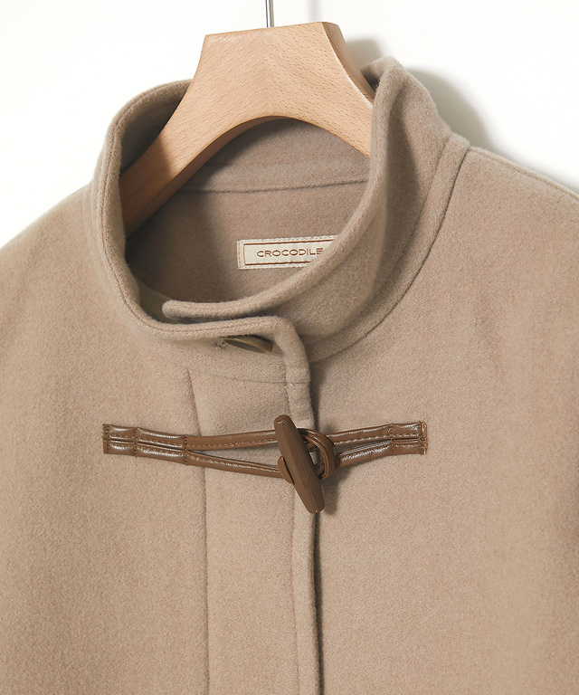 ウールブレンド ショート丈 ダッフルコート