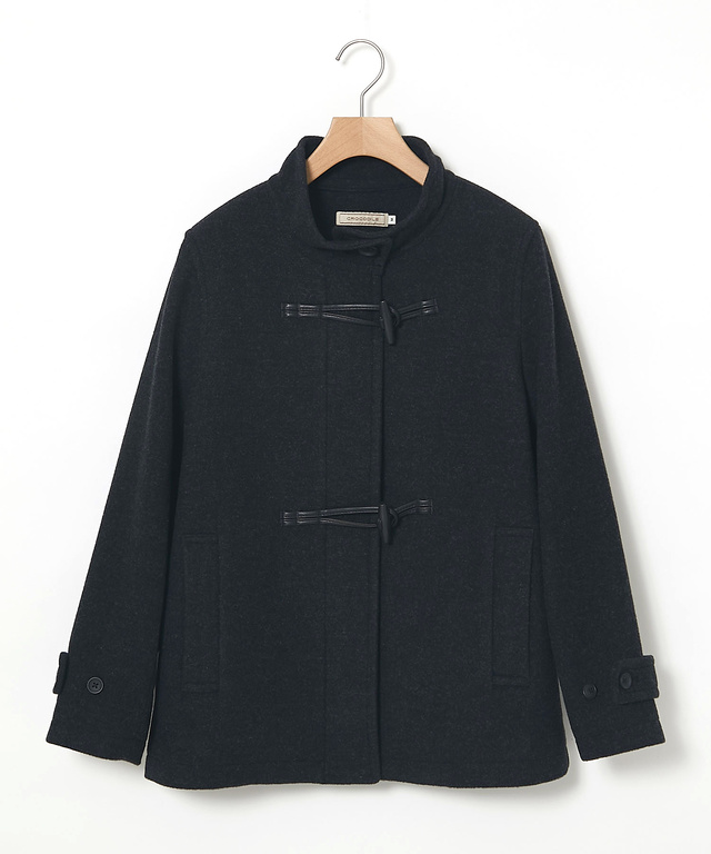 ウールブレンド ショート丈 ダッフルコート