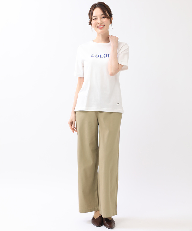 ピケ ワイド パンツ