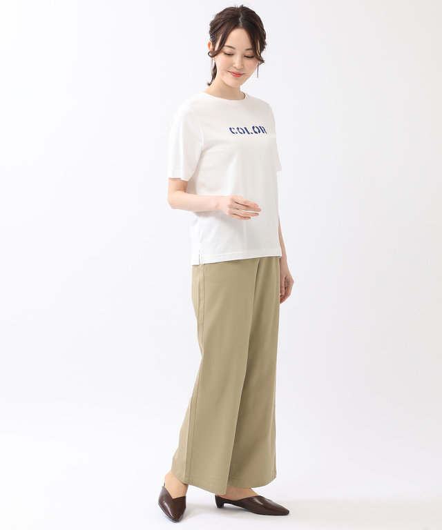 ピケ ワイド パンツ