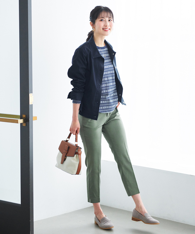 美シルエット スティック パンツ【接触冷感】【WEB・一部店舗限定】