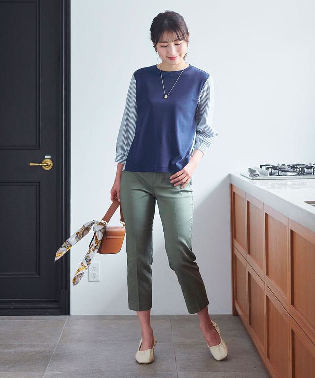 美シルエット スティック パンツ【接触冷感】【WEB・一部店舗限定】