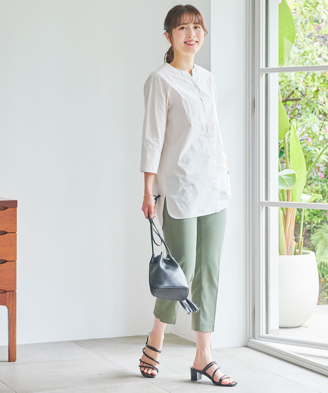 美シルエット スティック パンツ【接触冷感】【WEB・一部店舗限定】