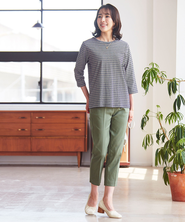 美シルエット スティック パンツ【接触冷感】【WEB・一部店舗限定】