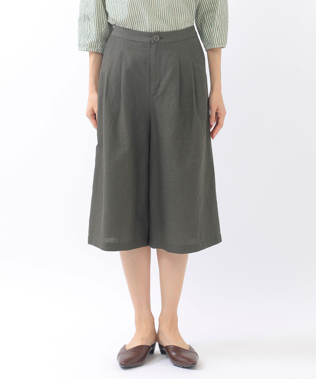 リネンブレンド ハーフパンツ