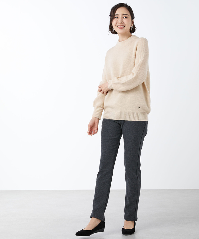 裏起毛 ストレート パンツ
