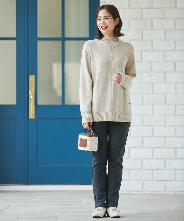 裏起毛 ストレート パンツ