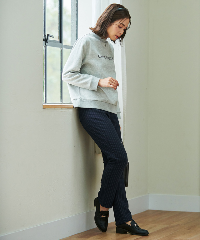 裏起毛 ストレート パンツ
