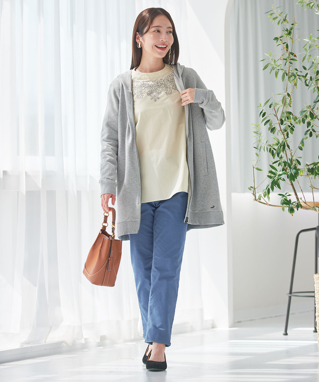 デニムライク ストレッチ パンツ